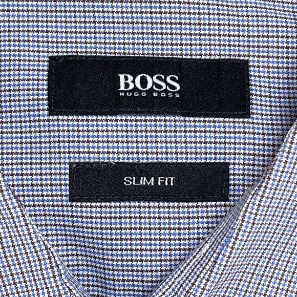 Hugo Boss Shirt Mens Sz L Blue Slim Fit Long Sleeve Button Up - Picture 5 of 7